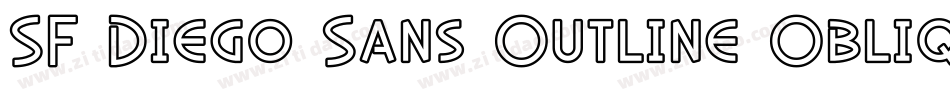SF Diego Sans Outline Oblique字体转换